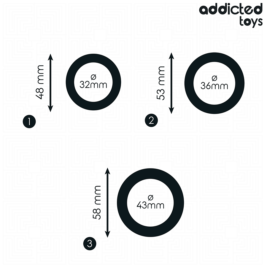 ADDICTED TOYS - SET DI ANELLI IN SILICONE MODELLO 1 – Cockring senza vibrazione – foto 5