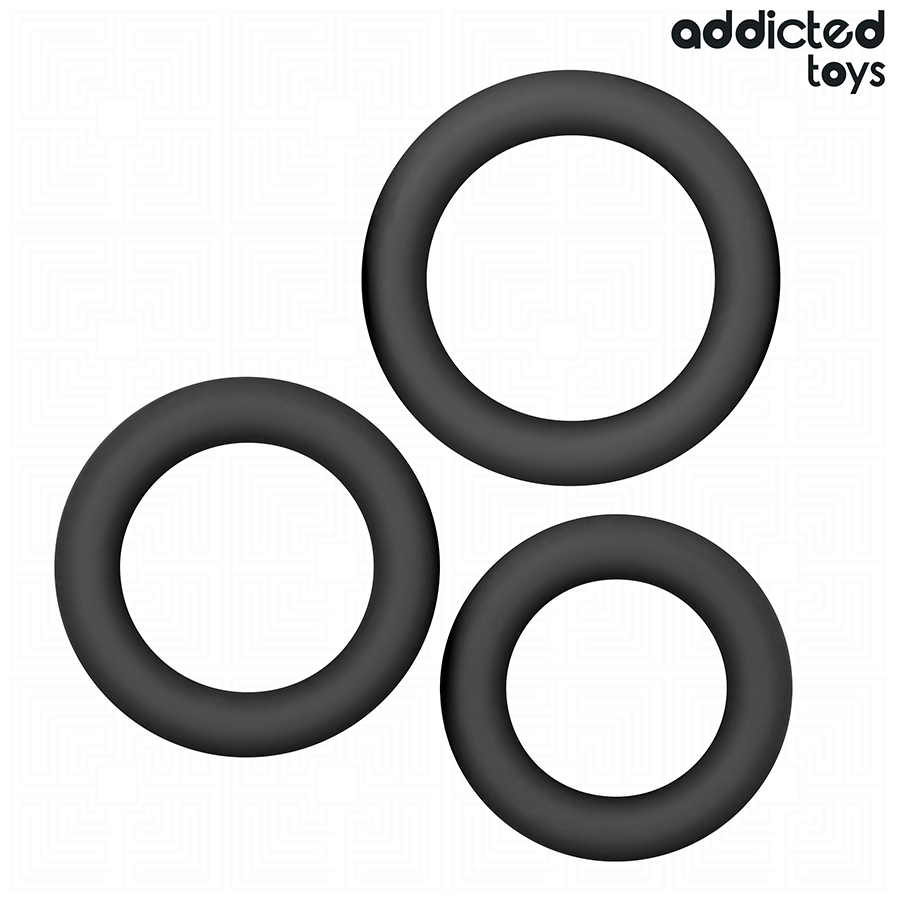 ADDICTED TOYS - SET DI ANELLI IN SILICONE MODELLO 1 – Cockring senza vibrazione