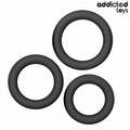 ADDICTED TOYS - SET DI ANELLI IN SILICONE MODELLO 1 – Cockring senza vibrazione