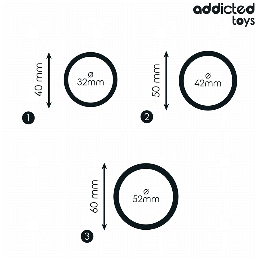 ADDICTED TOYS - SET DI ANELLI IN SILICONE MODELLO 2 – Cockring senza vibrazione – foto 5