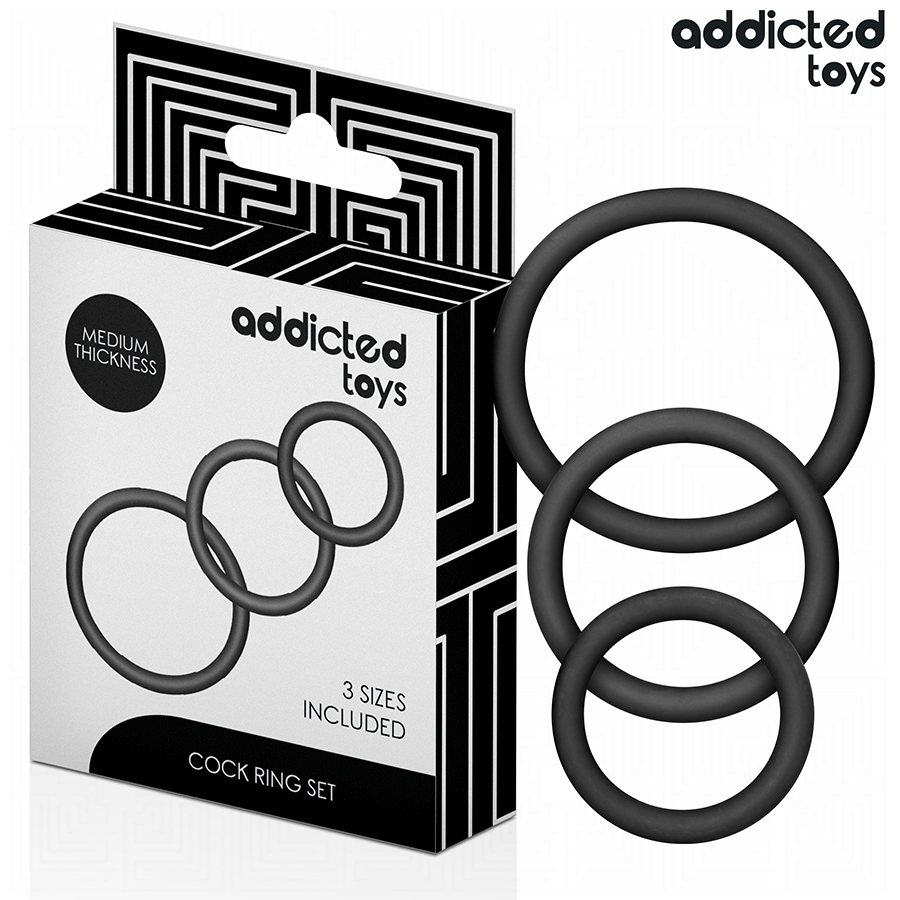ADDICTED TOYS - SET DI ANELLI IN SILICONE MODELLO 2 – Cockring senza vibrazione – foto 2