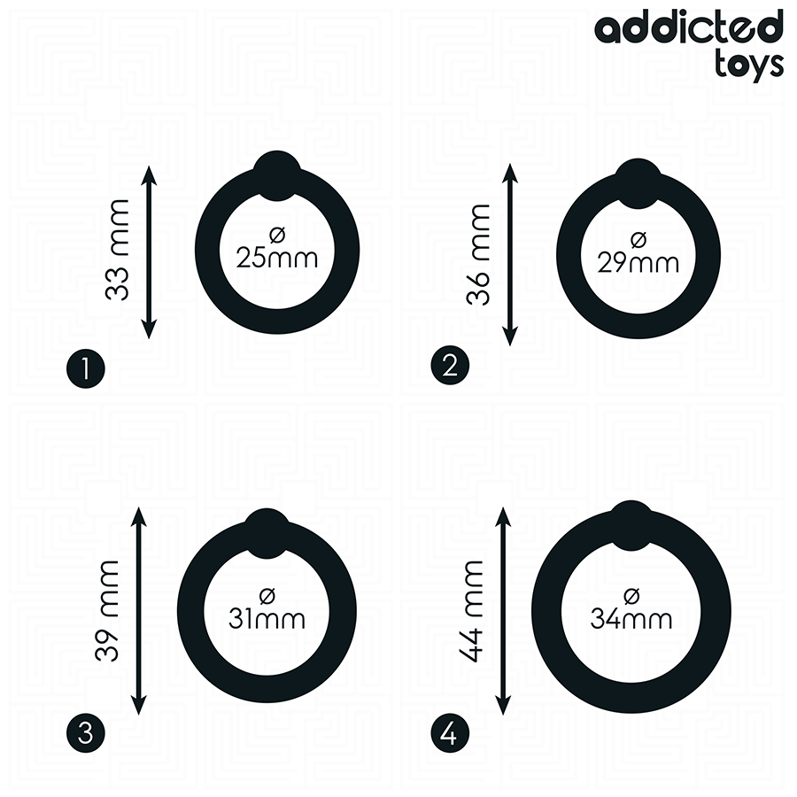 ADDICTED TOYS - SET DI ANELLI IN SILICONE A PRESSIONE – Cockring senza vibrazione – foto 5