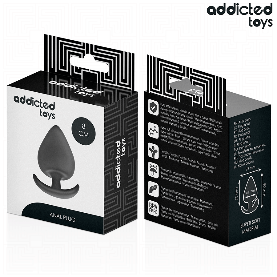 ADDICTED TOYS - TAPPO ANALE TAGLIA L 8 CM – Tappi anali – foto 7