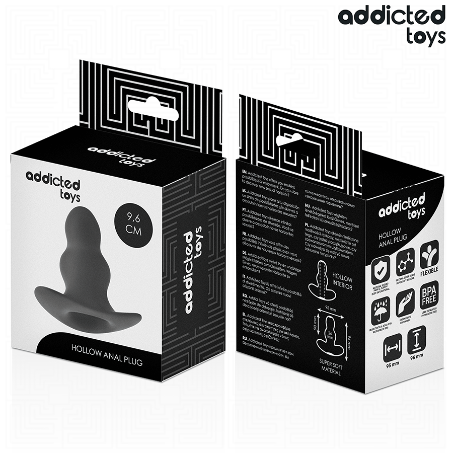 ADDICTED TOYS - TAPPO ANALE CAVO TAGLIA M 9,6 CM – Tappi anali – foto 7