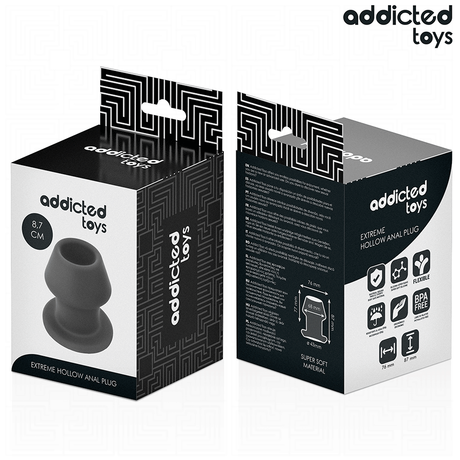 ADDICTED TOYS - EXTREME HOLLOW ANAL PLUG TAGLIA M 8,7 CM – Tappi anali – foto 7