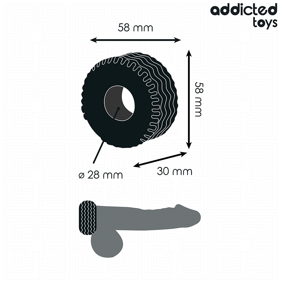 ADDICTED TOYS - ANELLO PER IL PENE EXTRA SPESSO – Cockring senza vibrazione – foto 5