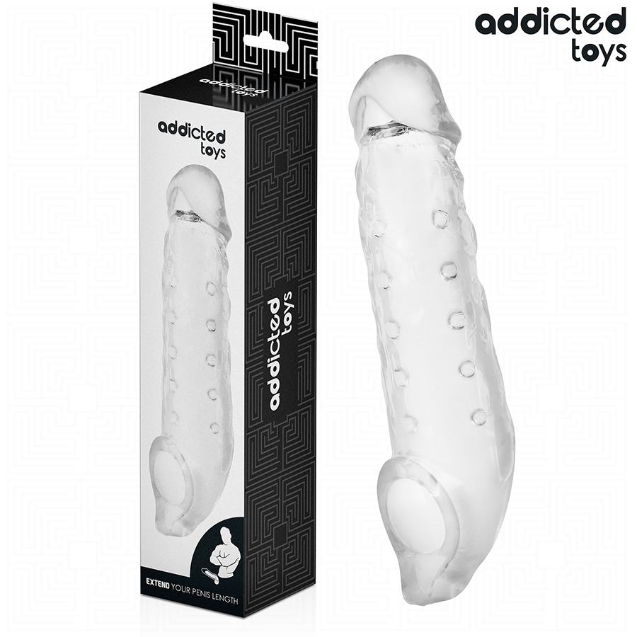 ADDICTED TOYS - ESTENSIONE PENE TRASPARENTE TAGLIA S 23 CM – Copri pene con estensione – foto 2