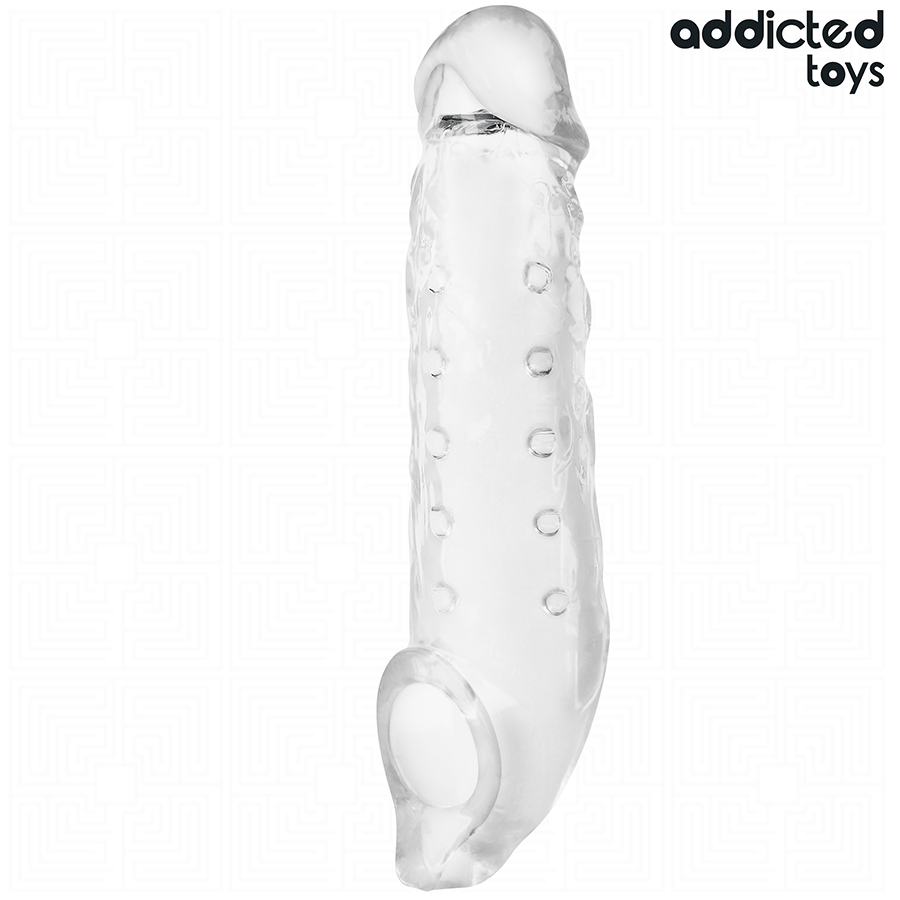 ADDICTED TOYS - ESTENSIONE PENE TRASPARENTE TAGLIA S 23 CM – Copri pene con estensione