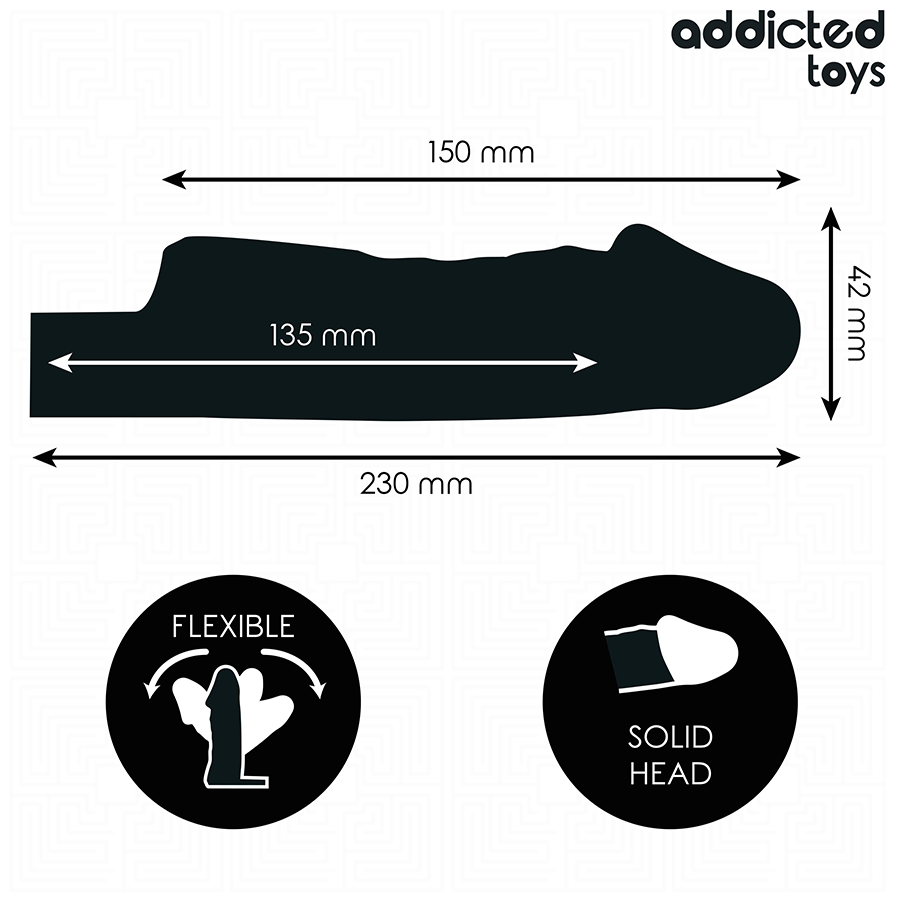 ADDICTED TOYS - ESTENSIONE PENE TRASPARENTE TAGLIA S 23 CM – Copri pene con estensione – foto 4
