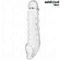 ADDICTED TOYS - GUAINA PER PENE TRASPARENTE TAGLIA M 27 CM – Copri pene con estensione