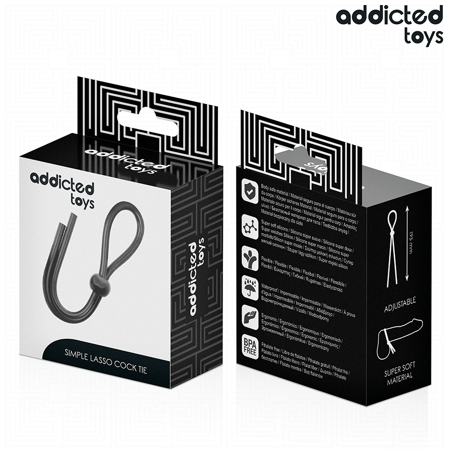 ADDICTED TOYS - CORDA IN SILICONE PER PENE A SINGOLO ANELLO – Cockring senza vibrazione – foto 7