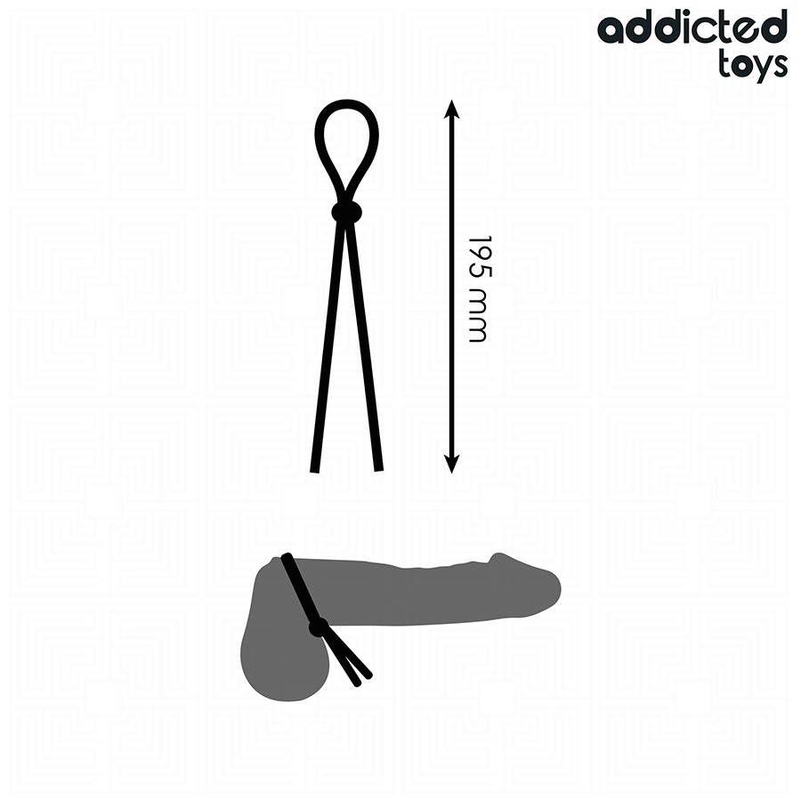 ADDICTED TOYS - CORDA IN SILICONE PER PENE A SINGOLO ANELLO – Cockring senza vibrazione – foto 5