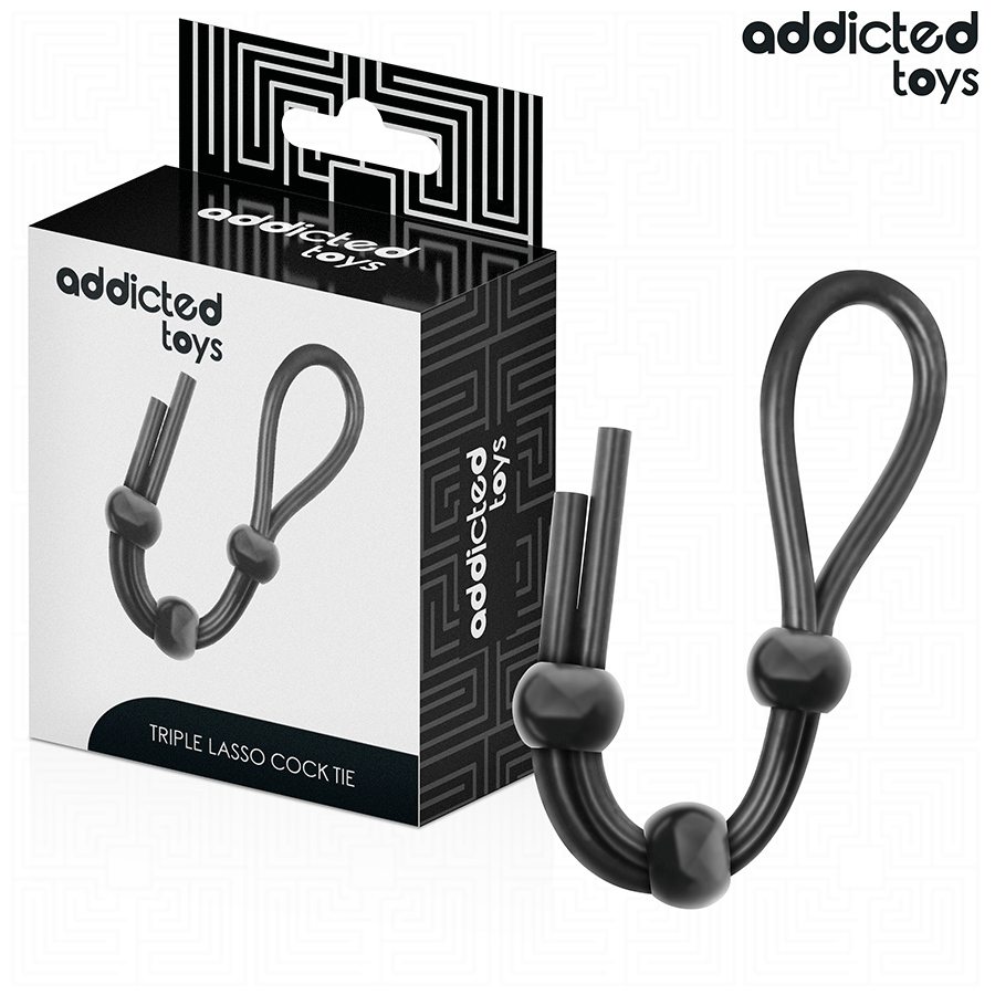 ADDICTED TOYS - CORDA IN SILICONE PER IL PENE A TRIPLO ANELLO – Cockring senza vibrazione – foto 2