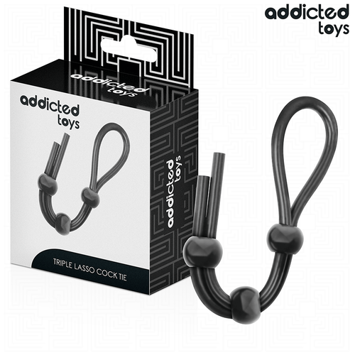ADDICTED TOYS - CORDA IN SILICONE PER IL PENE A TRIPLO ANELLO – Cockring senza vibrazione – foto 2