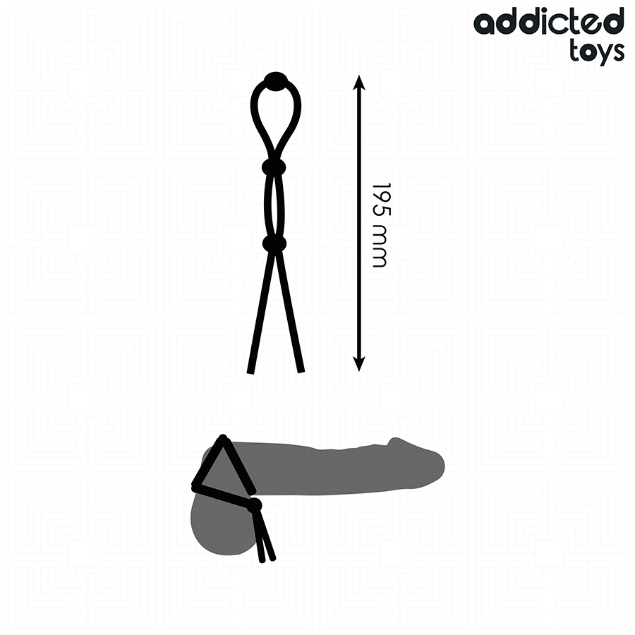 ADDICTED TOYS - CORDA IN SILICONE PER IL PENE A TRIPLO ANELLO – Cockring senza vibrazione – foto 4