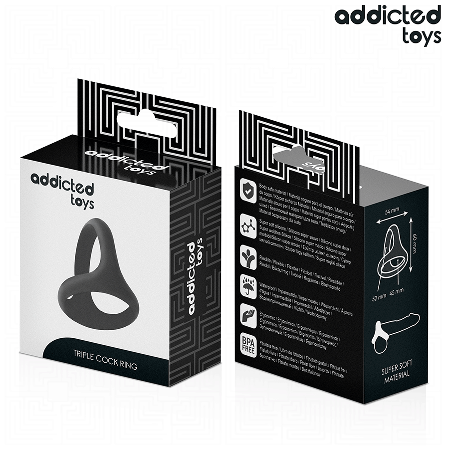 ADDICTED TOYS - ANELLO PER PENE TRIPLO SPESSO – Cockring senza vibrazione – foto 7