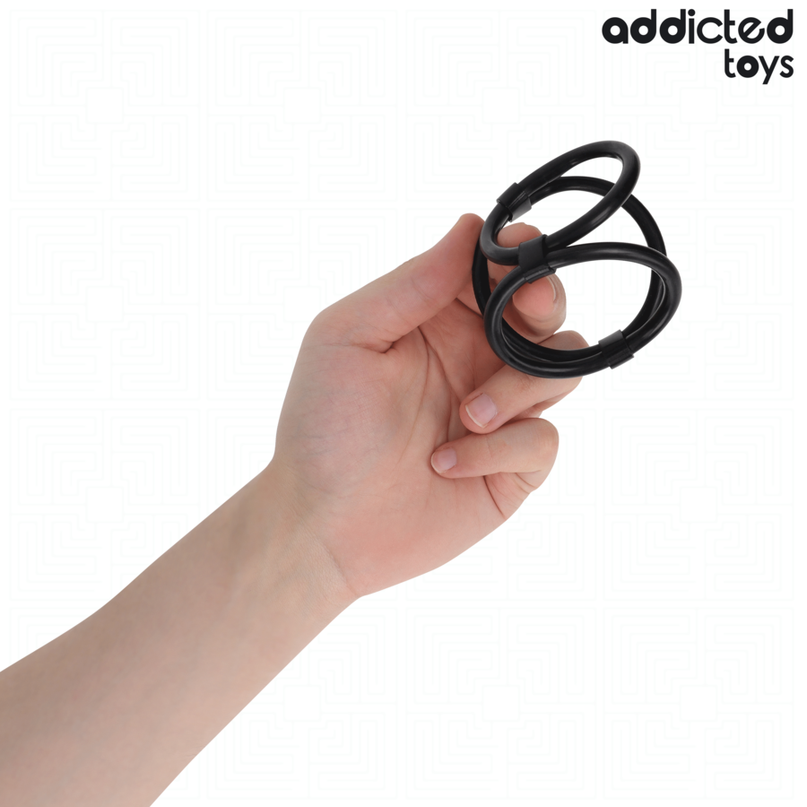 ADDICTED TOYS - ANELLO PER PENE TRIPLO – Cockring senza vibrazione – foto 3