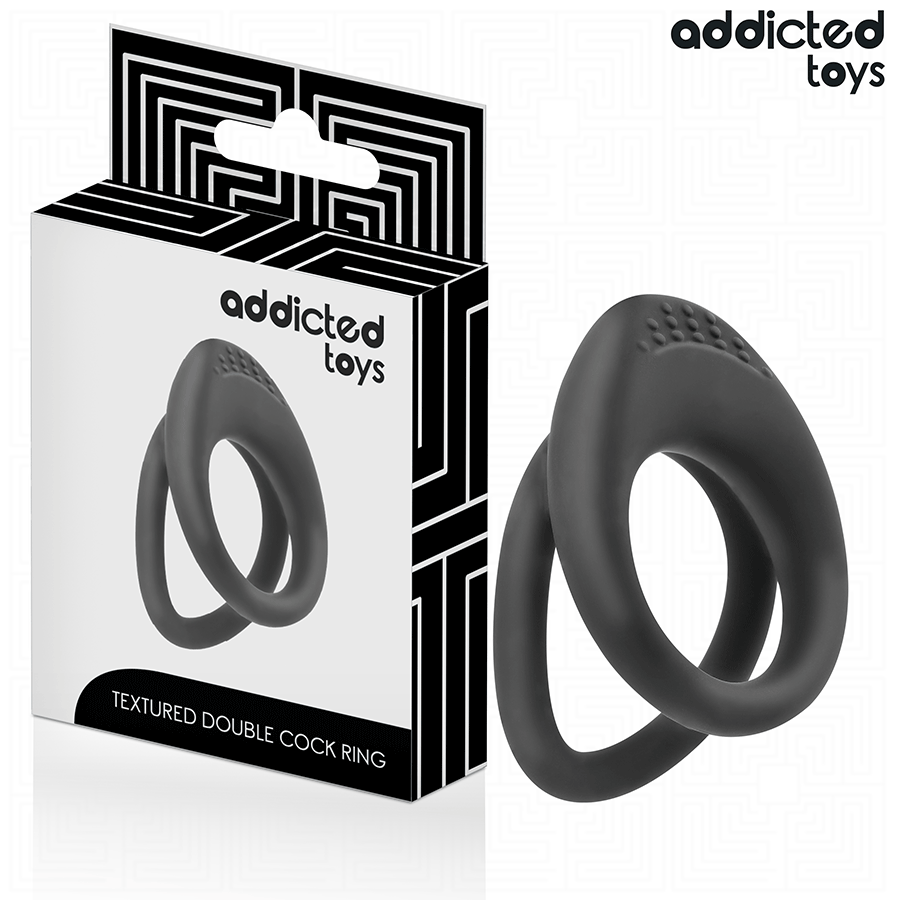 ADDICTED TOYS - ANELLO PER PENE A DOPPIA TEXTURE – Cockring senza vibrazione – foto 2