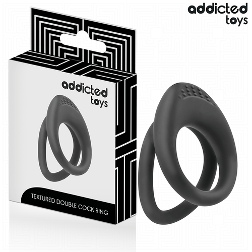 ADDICTED TOYS - ANELLO PER PENE A DOPPIA TEXTURE – Cockring senza vibrazione – foto 2