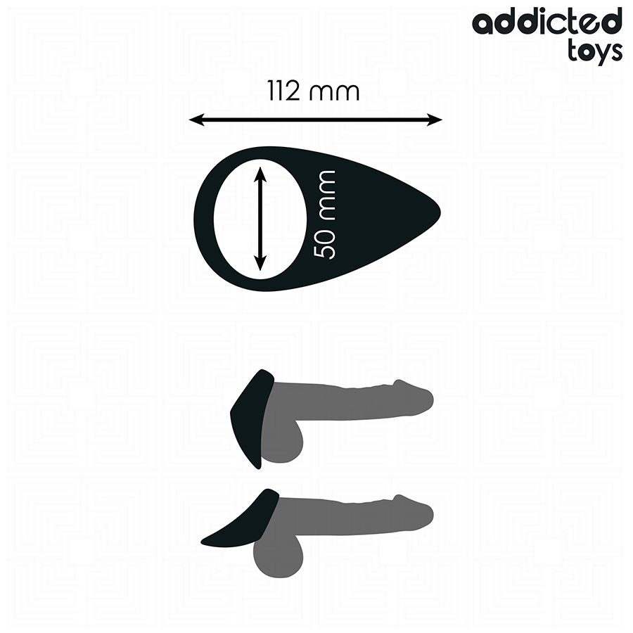 ADDICTED TOYS - ANELLO PER PENE A FORMA DI LACRIMA – Cockring senza vibrazione – foto 5