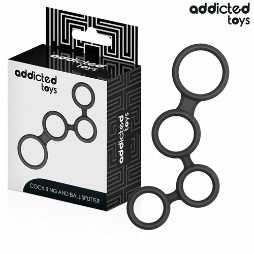 ADDICTED TOYS - ANELLO PER PENE CON DIVISORI PER TESTICOLI – Cockring senza vibrazione – foto 2