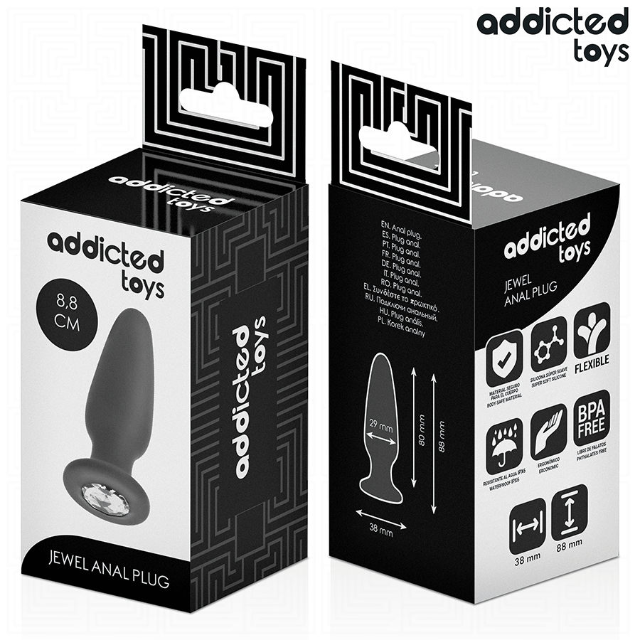 ADDICTED TOYS - PLUG ANALE CON GIOIELLO TAGLIA S 8,8 CM – Tappi anali – foto 6