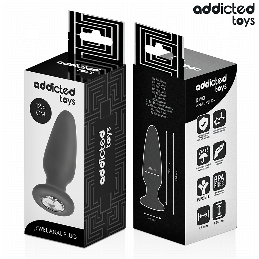 ADDICTED TOYS - PLUG ANALE CON GIOIELLO TAGLIA L 12,6 CM – Tappi anali – foto 6