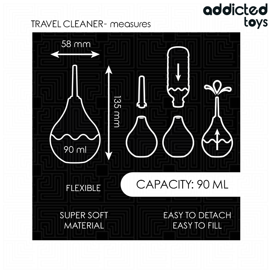 ADDICTED TOYS - DETERGENTE ANALE DA VIAGGIO TAGLIA S 90 ML – Doccia anale – foto 5