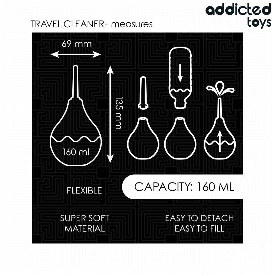 ADDICTED TOYS - DETERGENTE ANALE DA VIAGGIO TAGLIA M 160 ML – Doccia anale – foto 5