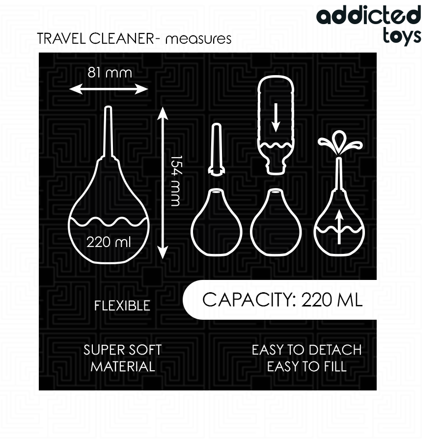 ADDICTED TOYS - DETERGENTE ANALE DA VIAGGIO TAGLIA L 220 ML – Doccia anale – foto 5