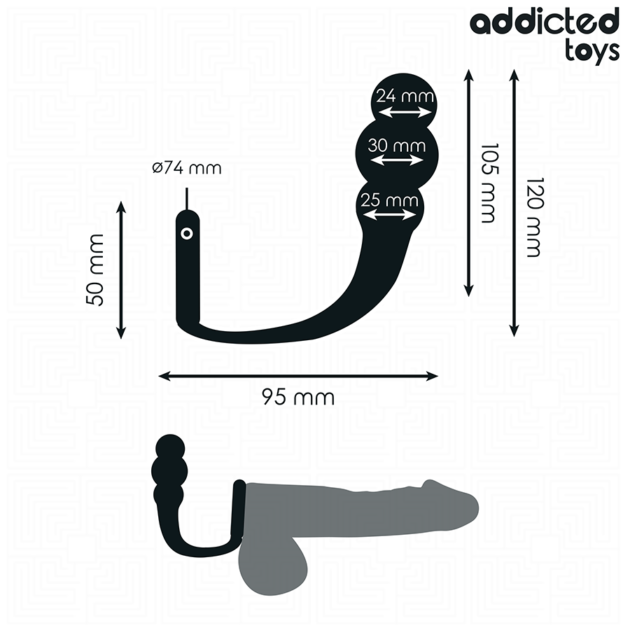 ADDICTED TOYS - PLUG ANALE CON ANELLO MODELLO 1 – Tappi anali – foto 5