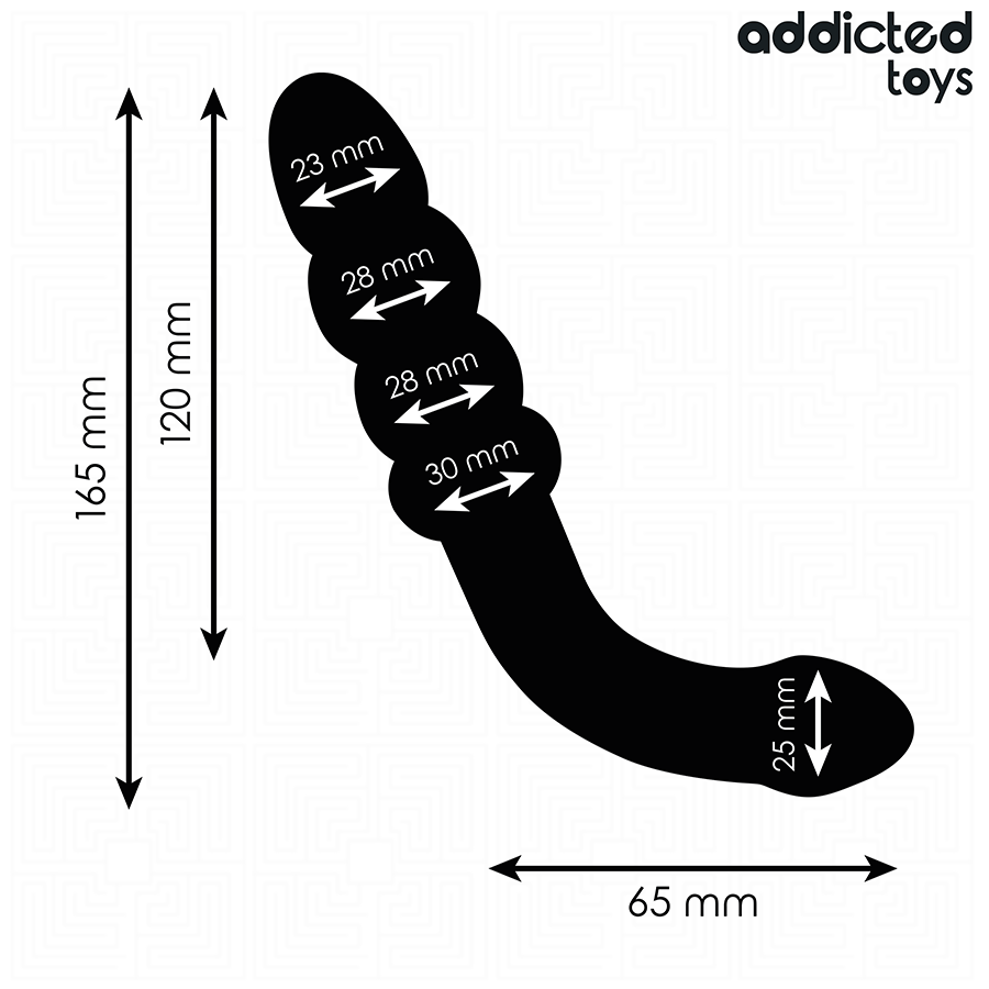 ADDICTED TOYS - MASSAGGIATORE DOPPIO 16,5 CM – Tappi anali – foto 5
