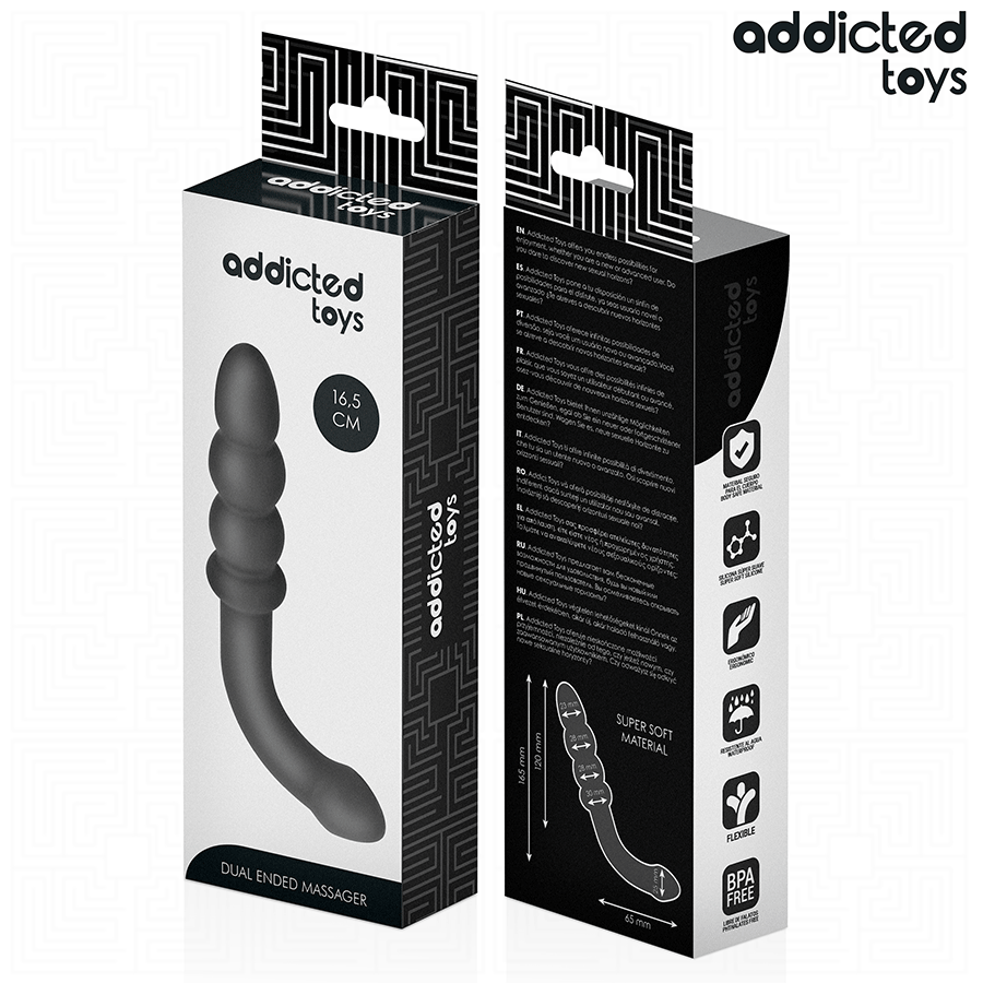 ADDICTED TOYS - MASSAGGIATORE DOPPIO 16,5 CM – Tappi anali – foto 6