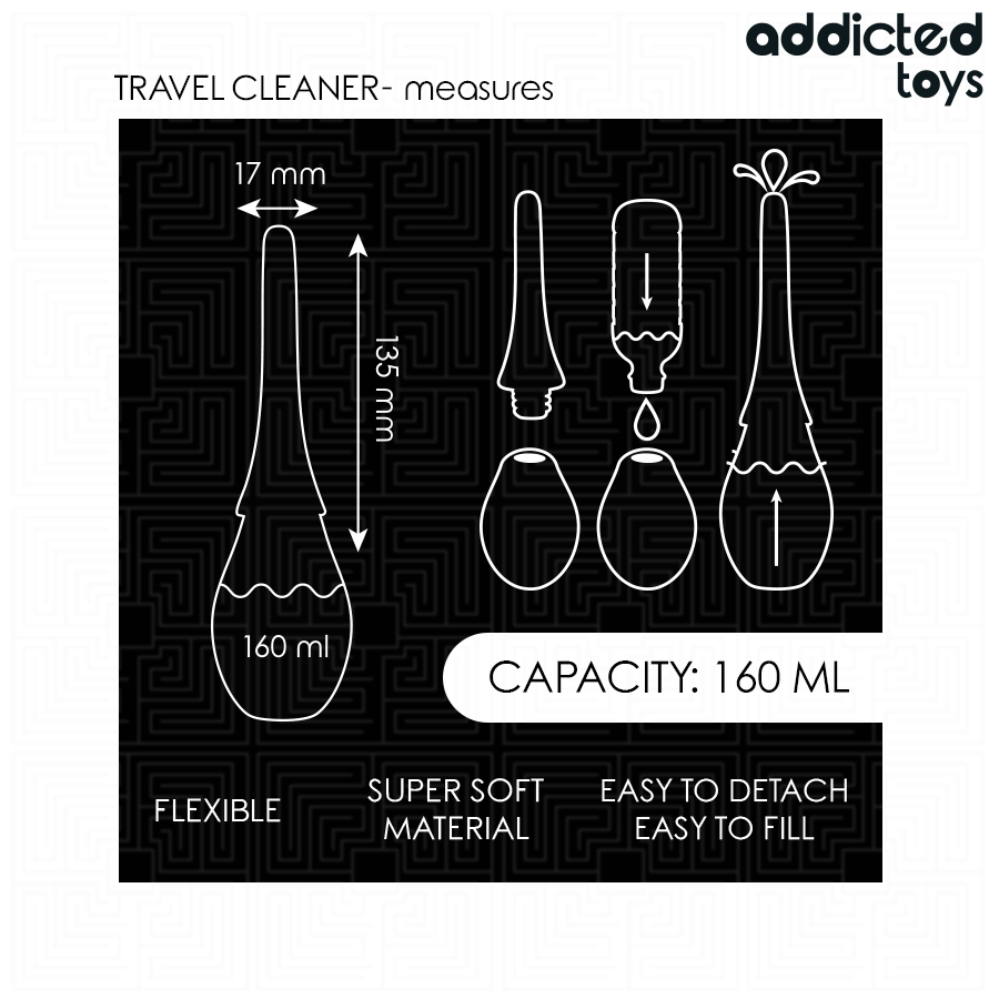ADDICTED TOYS - DETERGENTE DA VIAGGIO MODELLO 3 – Doccia anale – foto 5