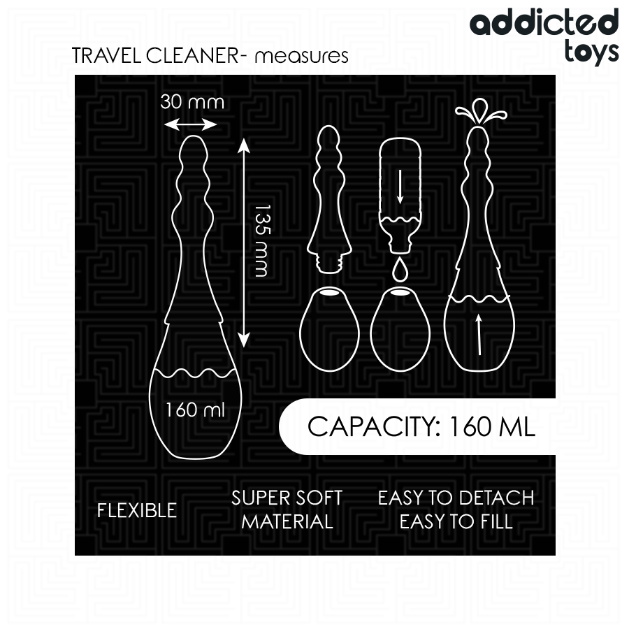 ADDICTED TOYS - DETERGENTE DA VIAGGIO MODELLO 4 – Doccia anale – foto 5