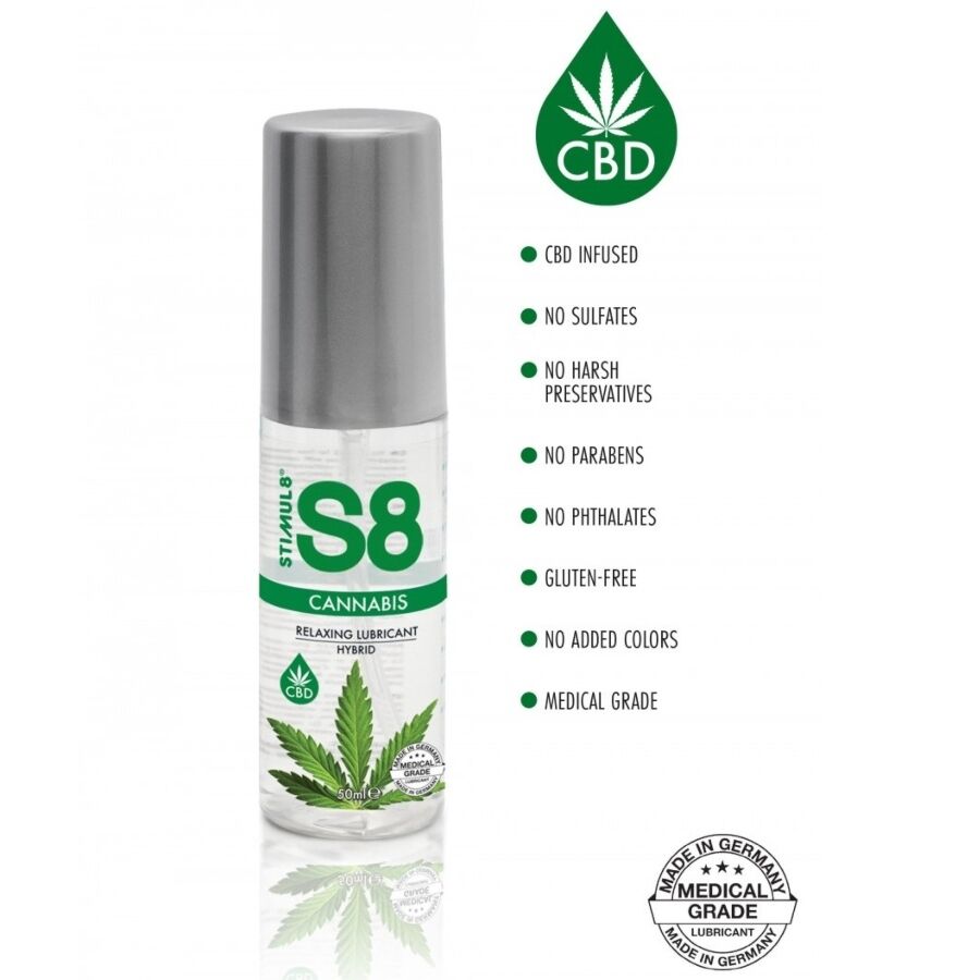 STIMUL8 - S8 LUBRIFICANTE IBRIDO ALLA CANNABIS 50 ML – Serie a base di CBD – foto 2