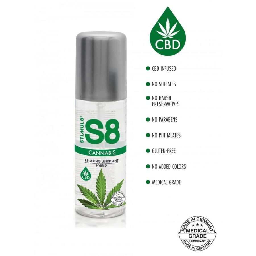 STIMUL8 - S8 LUBRIFICANTE IBRIDO ALLA CANNABIS 125 ML – Serie a base di CBD – foto 2