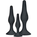 TOYJOY - ANAL PLAY CURVY COMPANIONS PLUG ANALE 3 PEZZI NERO – Tappi anali