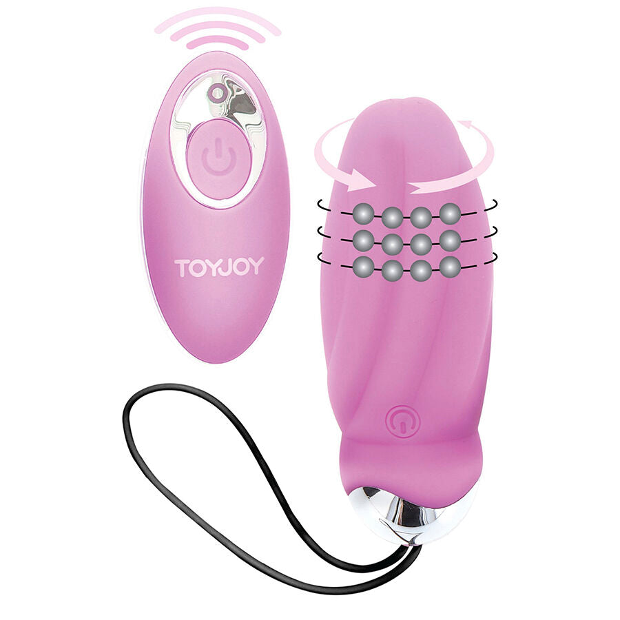 TOYJOY - VIBRATORE ROSA CON TELECOMANDO PER LA FELICITÀ CHE MI FAI CREPUSCOLARE – Telecomando