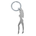 DIABLO PICANTE - PORTACHIAVI CON SILHOUETTE FEMMINILE COLOR ARGENTO CON APRIBIRRA – Articoli divertenti