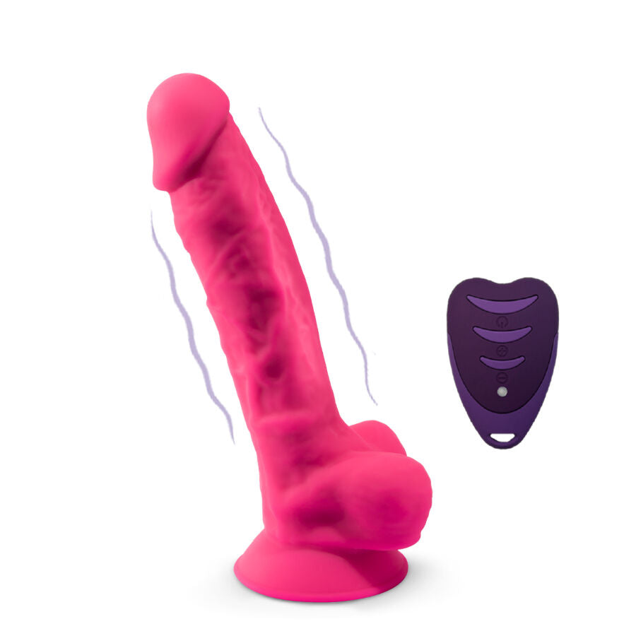 SILEXD - MODELLO PENE REALISTICO 18 VIBRAZIONE ROSA + TELECOMANDO LRS – Vibratori realistici – foto 4