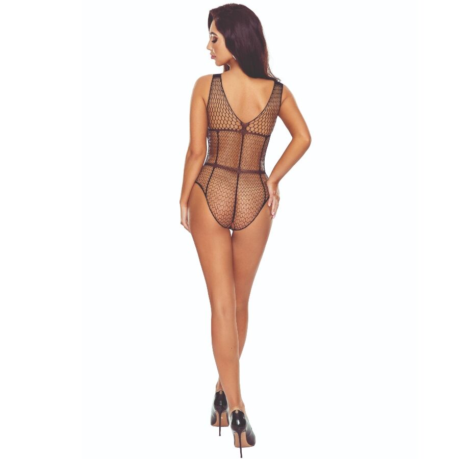 PASSION - BS114 BODYSTOCKING CON GRIGLIA NERA – Bodystocking – foto 2