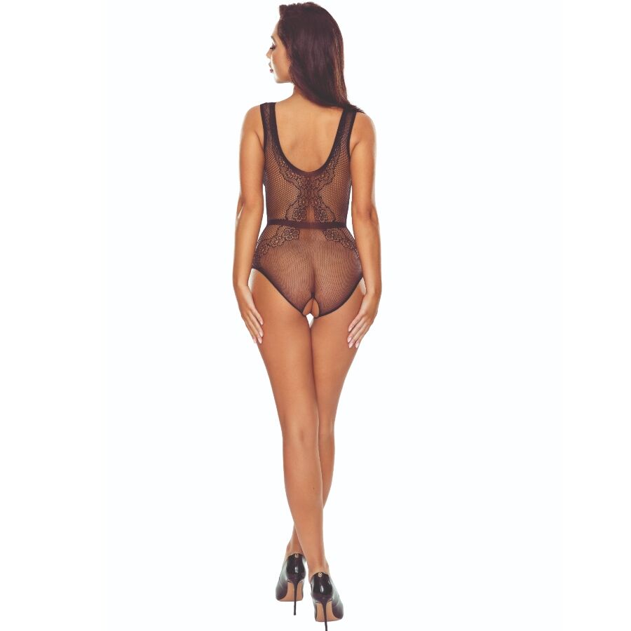 PASSION - BS115 BODYSTOCKING A GRIGLIA NERA – Bodystocking – foto 2