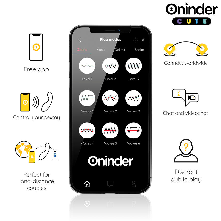 ONINDER CUTE - VIBRATORE PUNTO G LOVE BUDDY MASTER - APP GRATUITA IN TUTTO IL MONDO – Vibratori con APP – foto 6