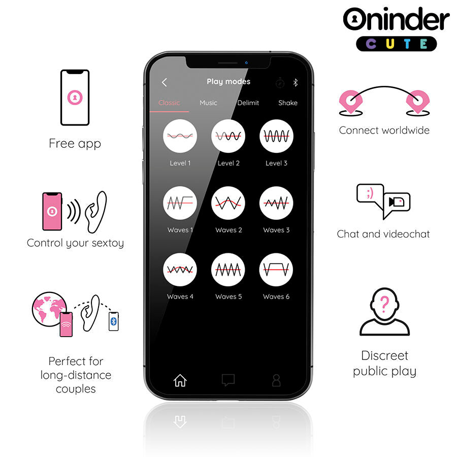 ONINDER CUTE - VIBRATORE CONIGLIETTO D'AMORE PER PUNTO G E CLITORIDE - APP GRATUITA IN TUTTO IL MONDO – Vibratori con APP – foto 4