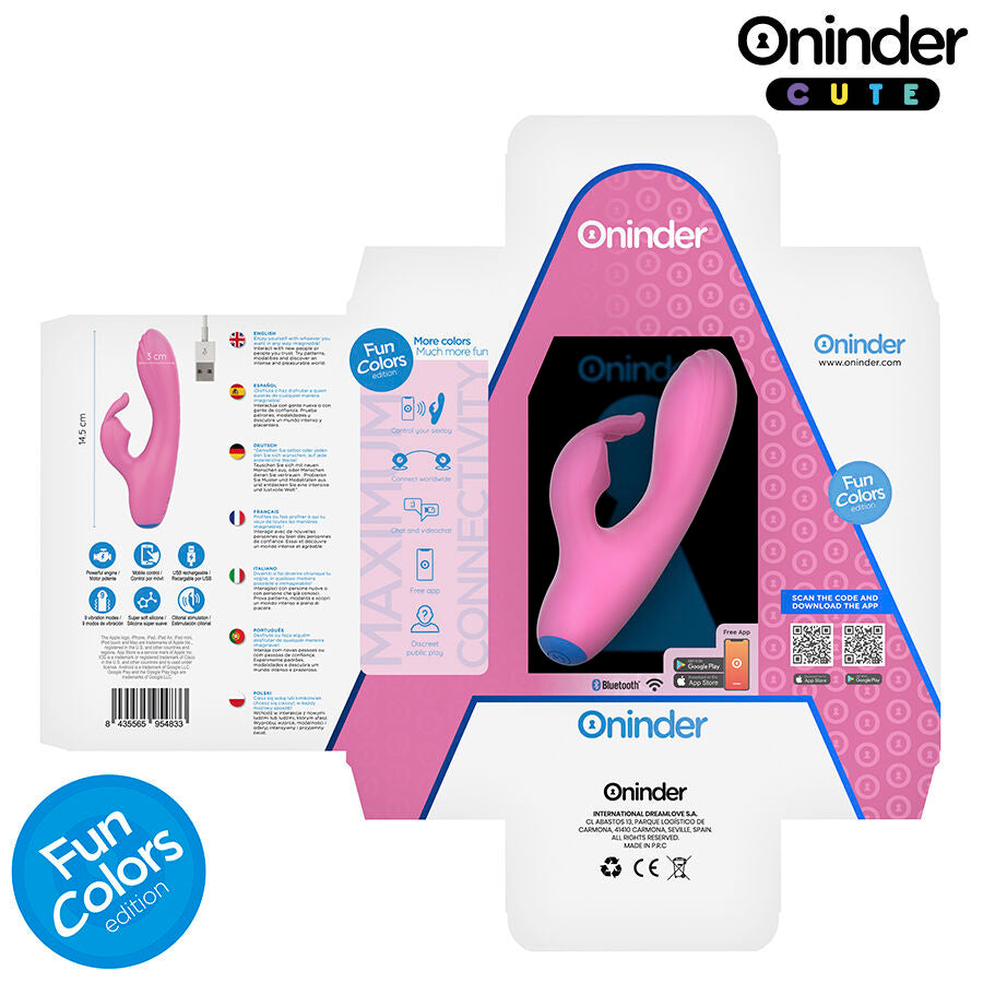 ONINDER CUTE - VIBRATORE CONIGLIETTO D'AMORE PER PUNTO G E CLITORIDE - APP GRATUITA IN TUTTO IL MONDO – Vibratori con APP – foto 7