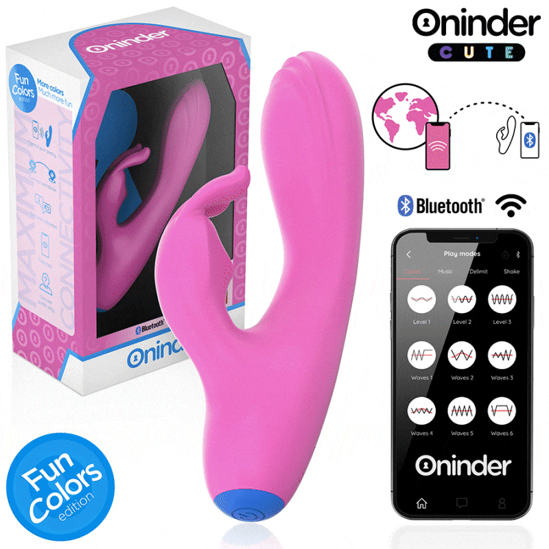 ONINDER CUTE - VIBRATORE CONIGLIETTO D'AMORE PER PUNTO G E CLITORIDE - APP GRATUITA IN TUTTO IL MONDO – Vibratori con APP – foto 2