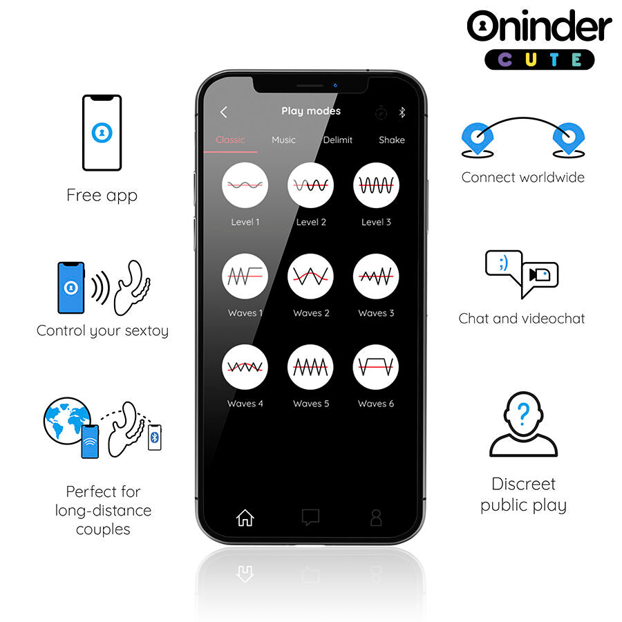 ONINDER CUTE - LOVE 3 SOME TRIPLO VIBRATORE - APP GRATUITA IN TUTTO IL MONDO – Vibratori con APP – foto 4