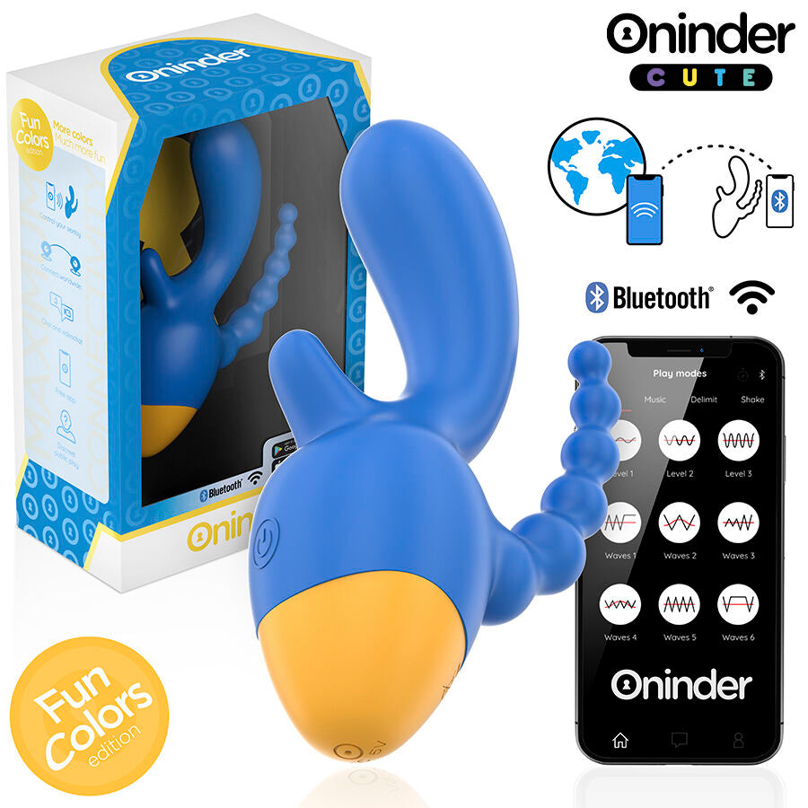 ONINDER CUTE - LOVE 3 SOME TRIPLO VIBRATORE - APP GRATUITA IN TUTTO IL MONDO – Vibratori con APP