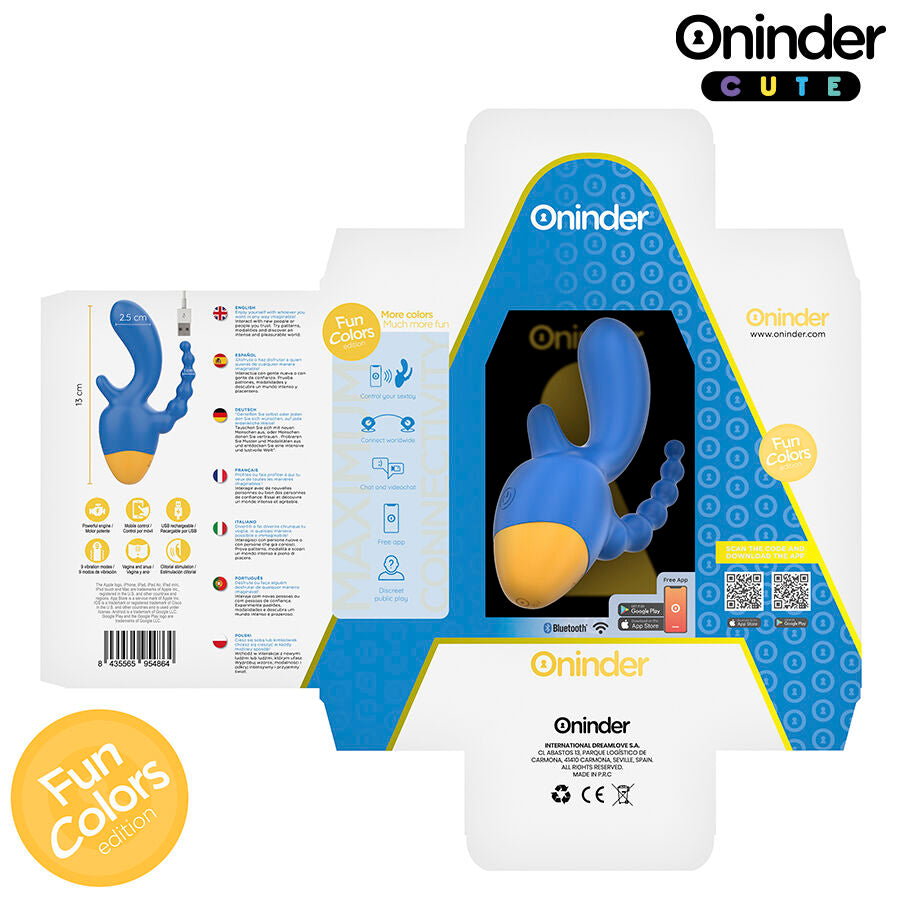 ONINDER CUTE - LOVE 3 SOME TRIPLO VIBRATORE - APP GRATUITA IN TUTTO IL MONDO – Vibratori con APP – foto 7